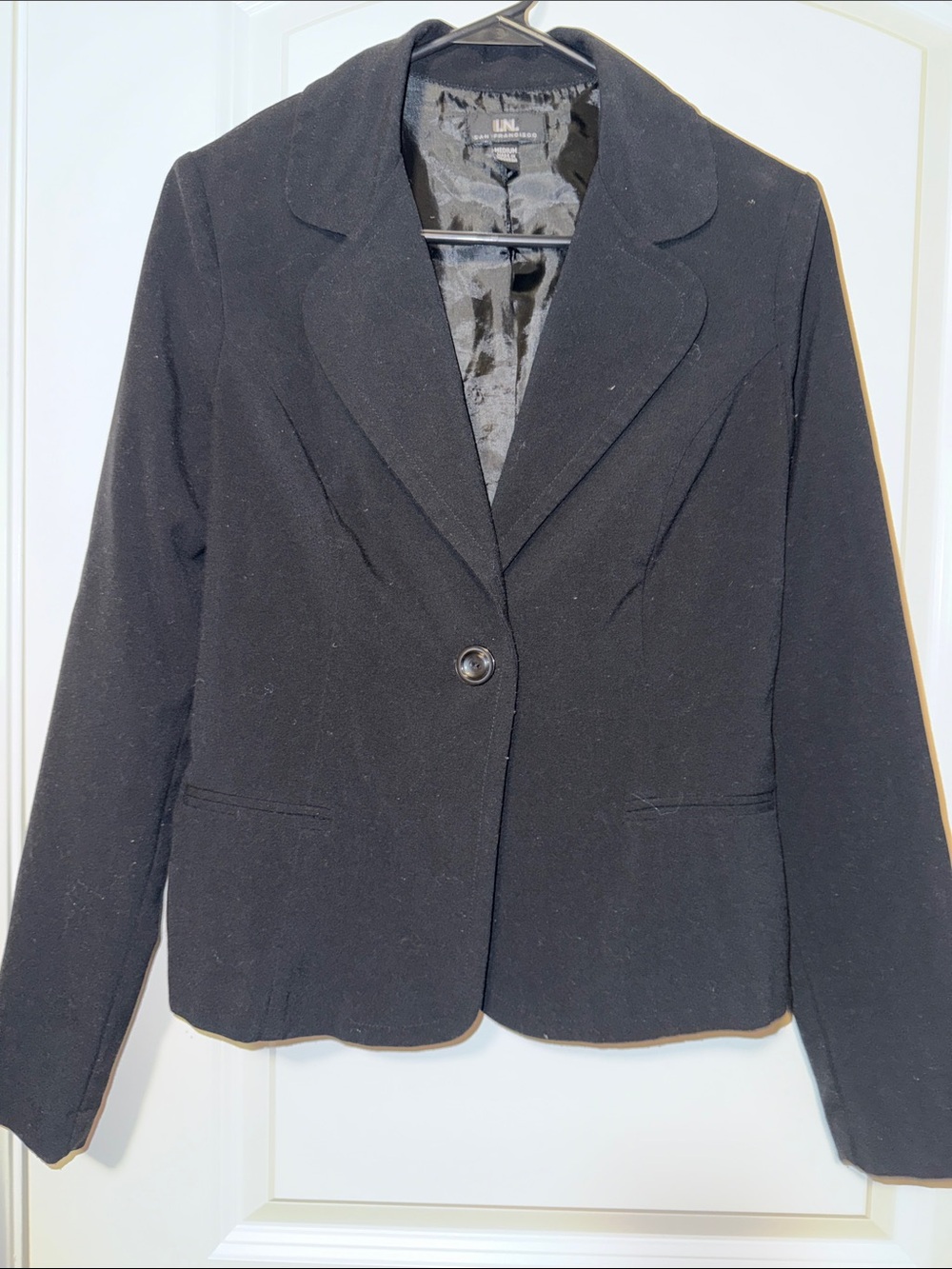 I.N. San Francisco Black Single-Button Women's Blazer